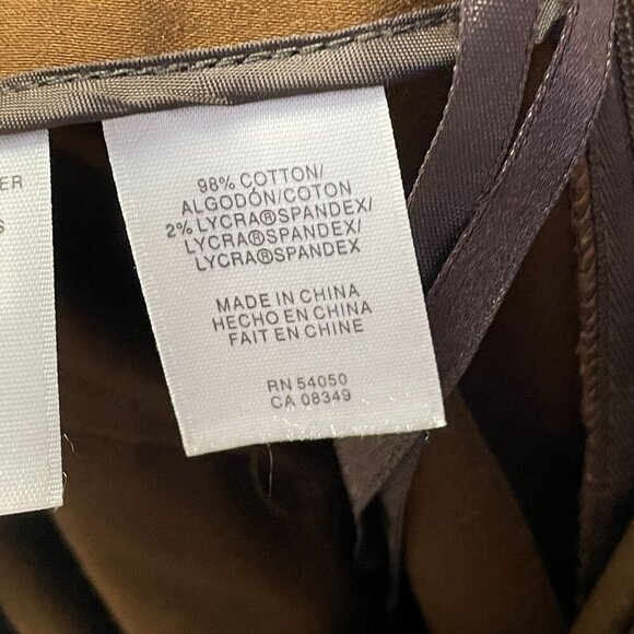 Jones New York CROP Capri Pants Womens 22W 2X Brown BEADED Trim STRETCH Zip - Picture 11 of 12